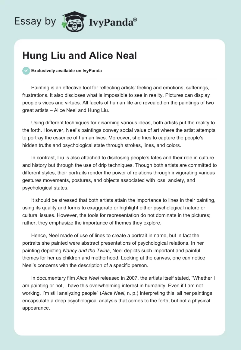 Hung Liu and Alice Neal. Page 1