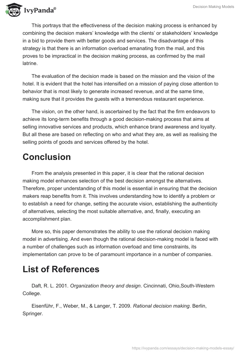 Decision Making Models. Page 5