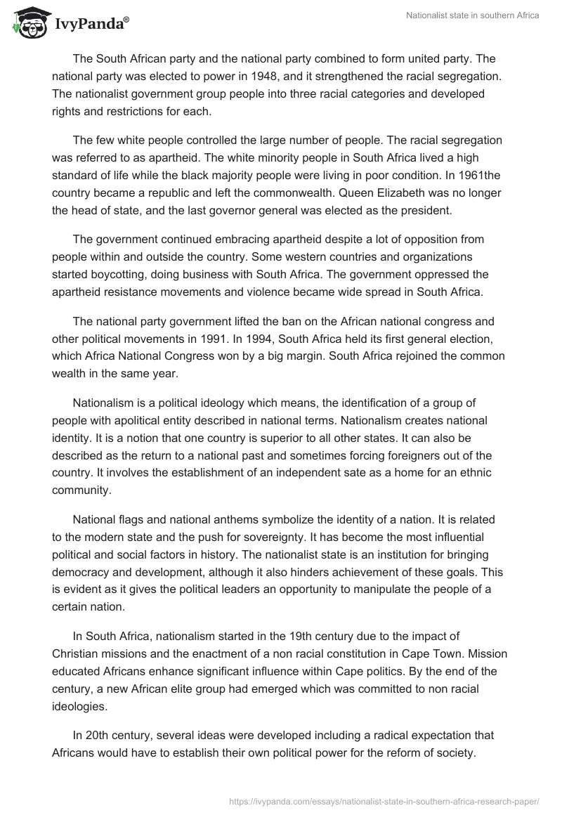 Nationalist State in Southern Africa. Page 3