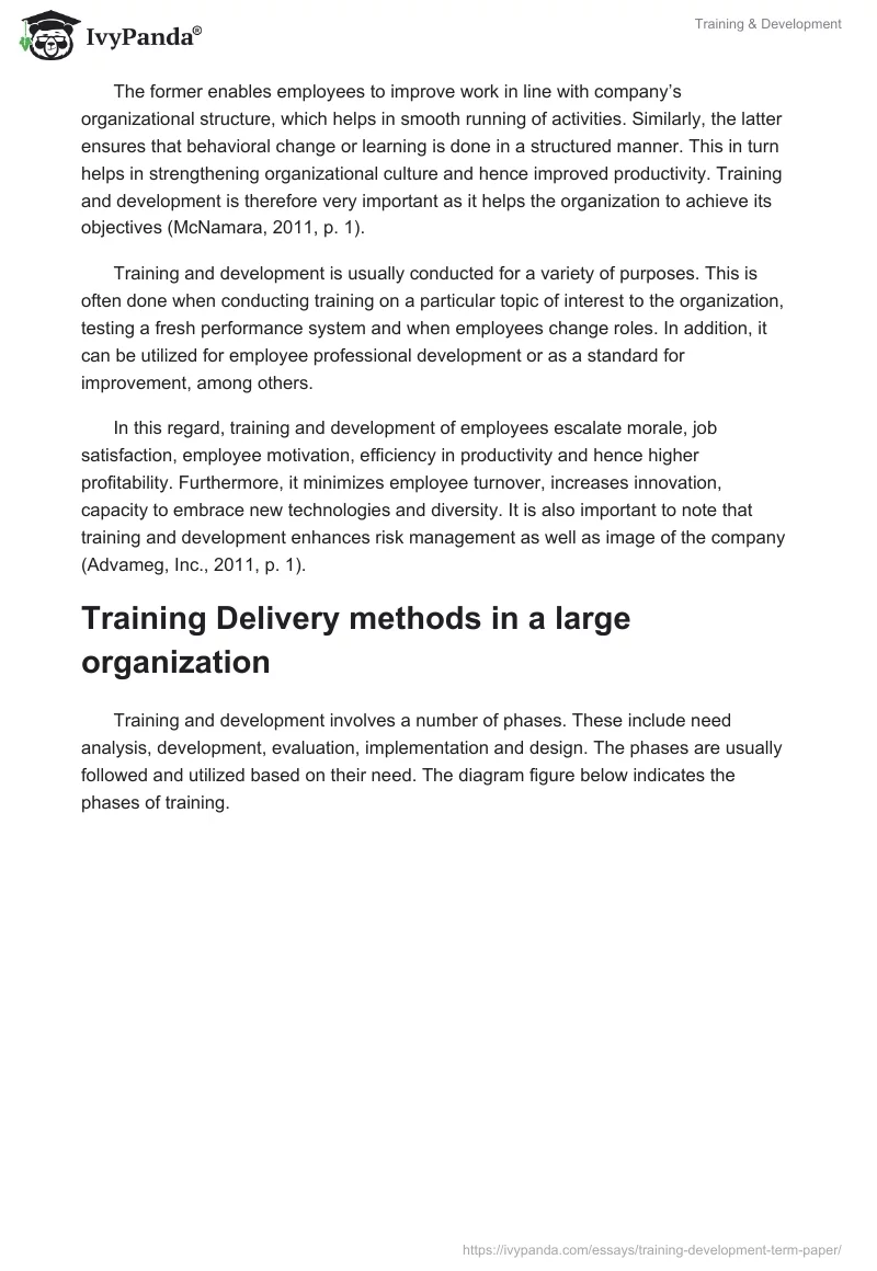 Training & Development. Page 2