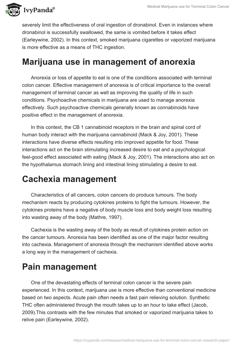 Medical Marijuana use for Terminal Colon Cancer. Page 2