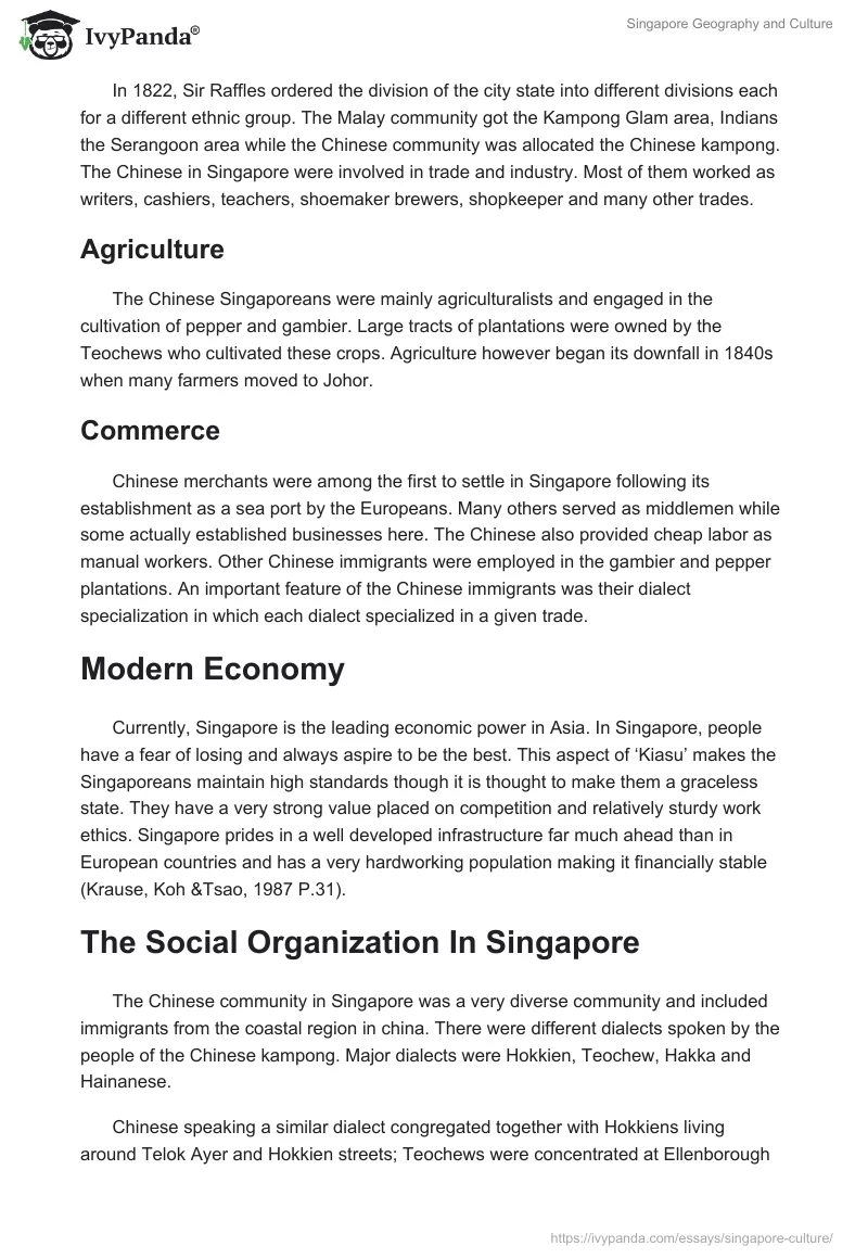Singapore Geography and Culture. Page 3