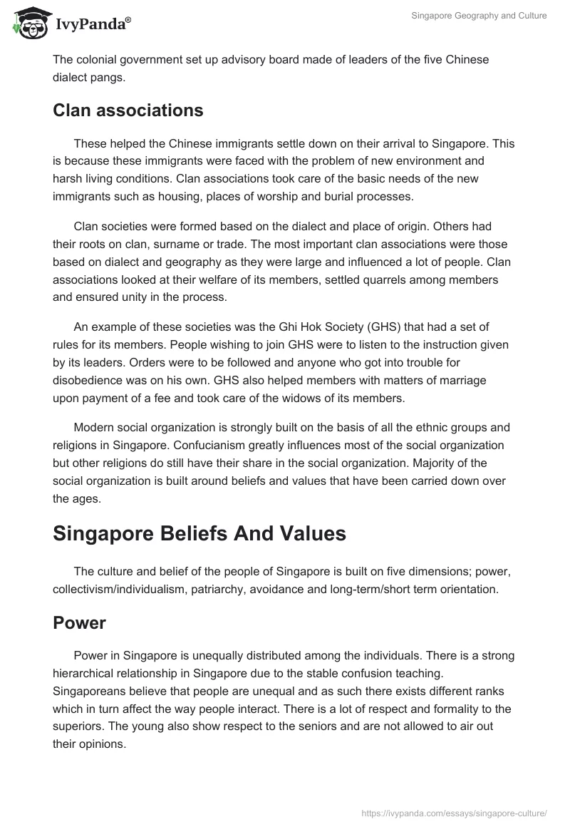 Singapore Geography and Culture. Page 5