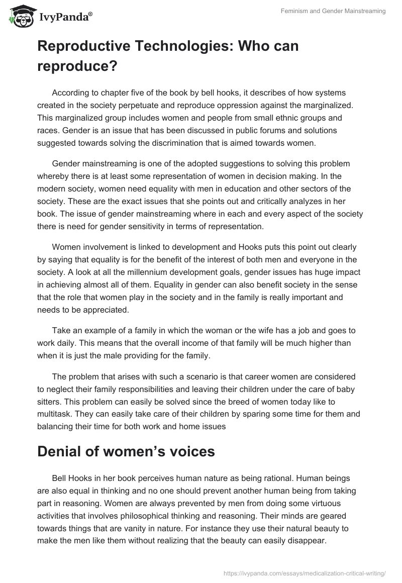 Feminism and Gender Mainstreaming. Page 2