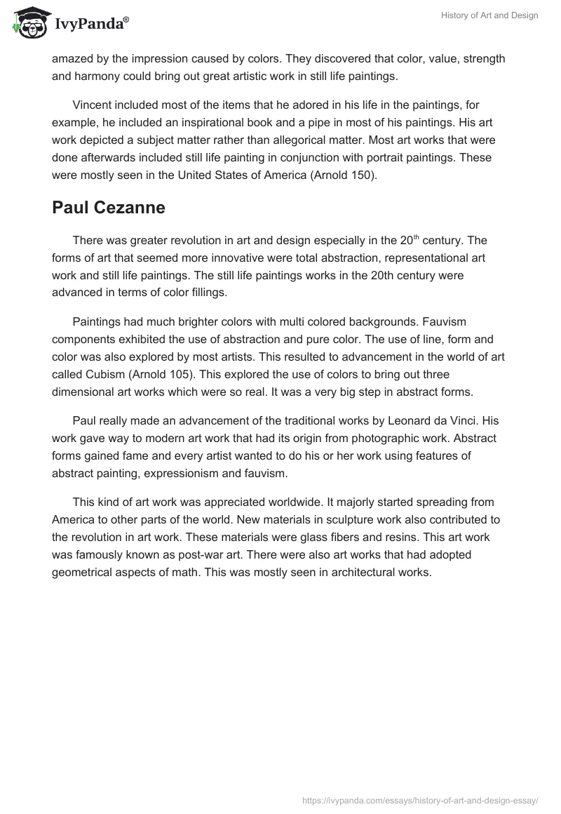 History of Art and Design. Page 4