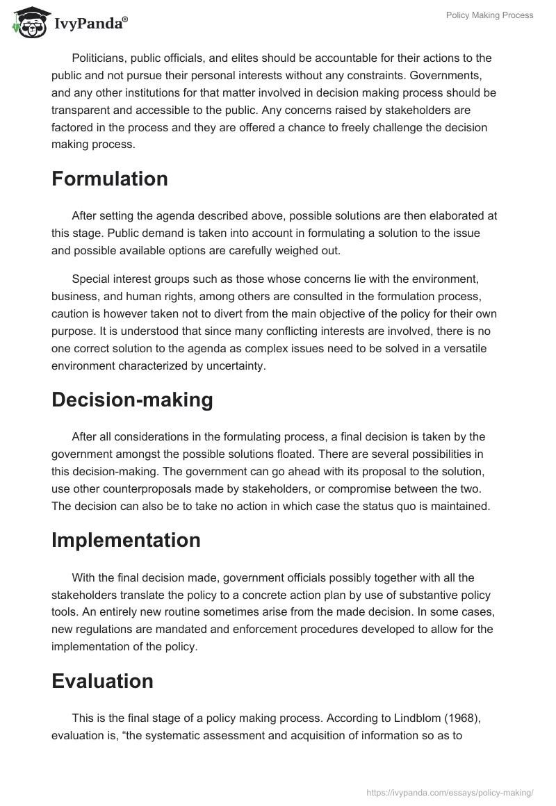 Policymaking Process. Page 2
