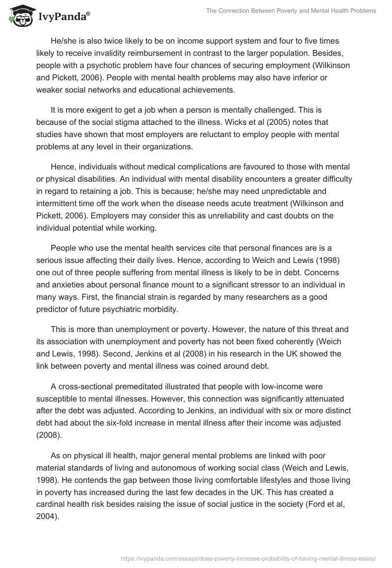 The Connection Between Poverty and Mental Health Problems. Page 3