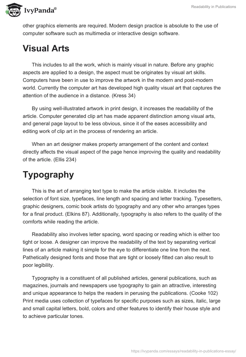 Readability in Publications. Page 2