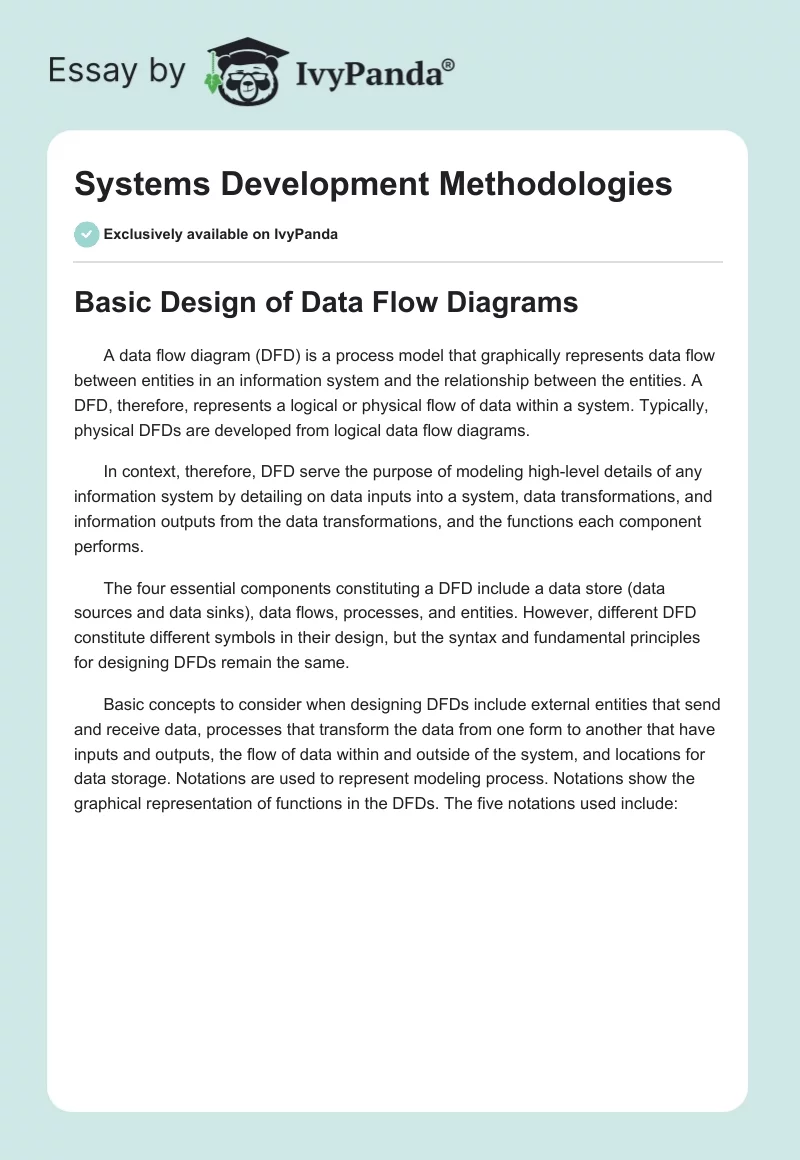 Systems Development Methodologies. Page 1