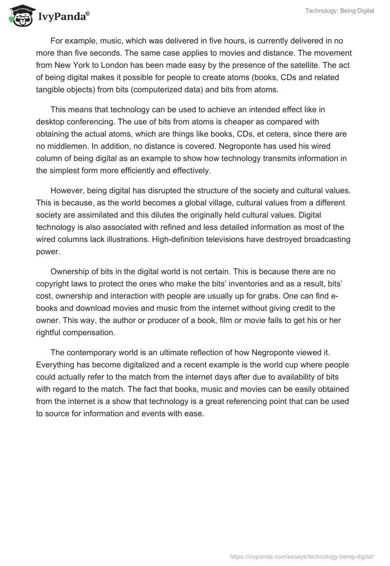 Technology: Being Digital. Page 2