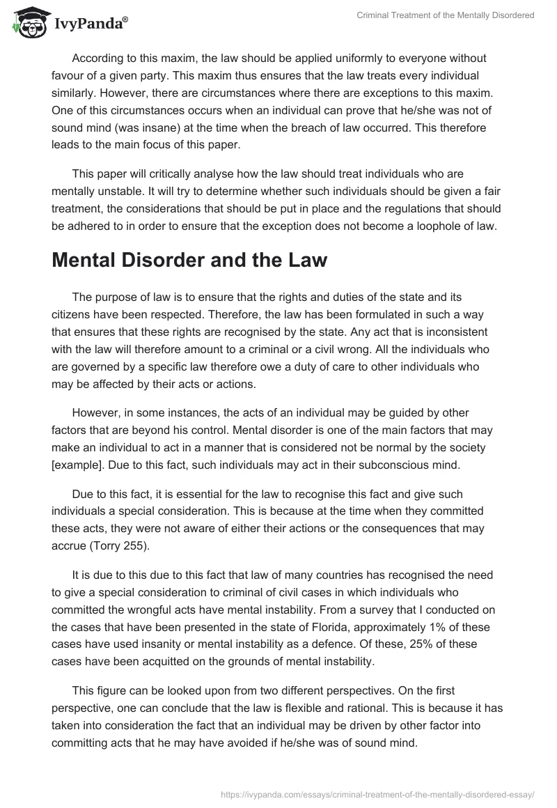 Criminal Treatment of the Mentally Disordered. Page 2