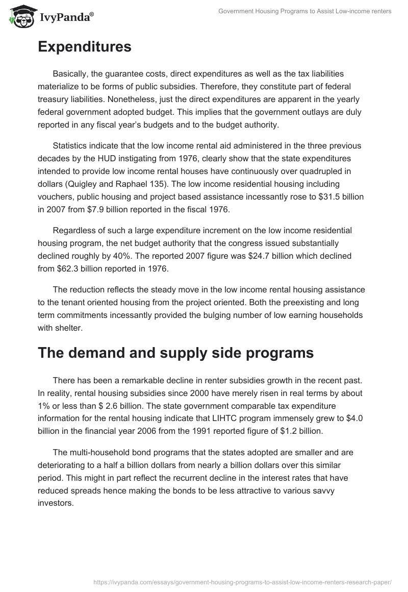 Government Housing Programs to Assist Low-income renters. Page 4
