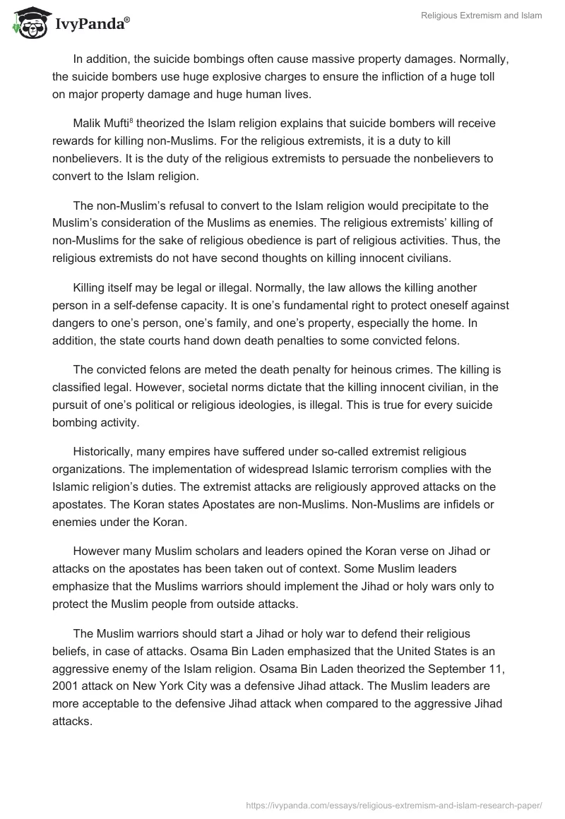Religious Extremism and Islam. Page 3