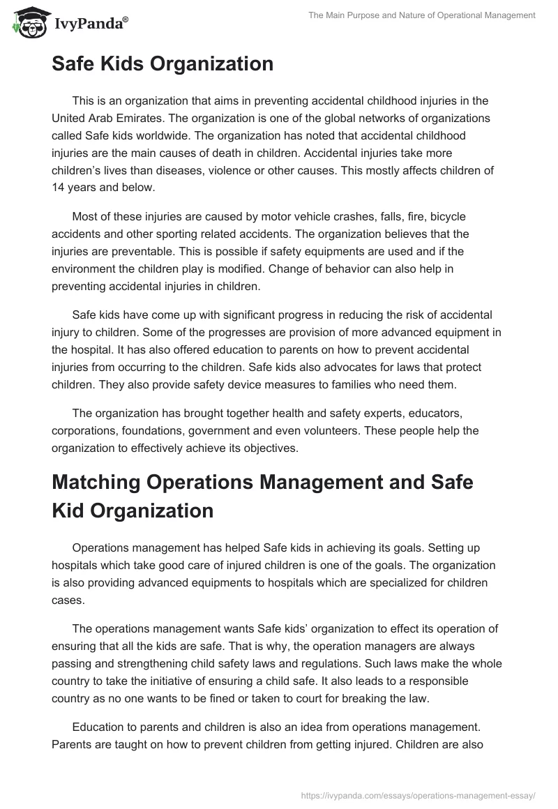 The Main Purpose and Nature of Operational Management. Page 2