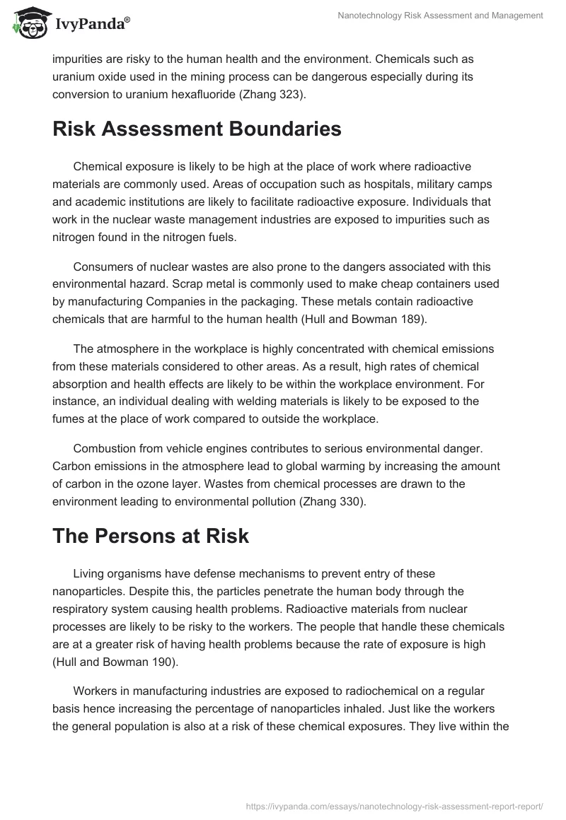 Nanotechnology Risk Assessment and Management. Page 2