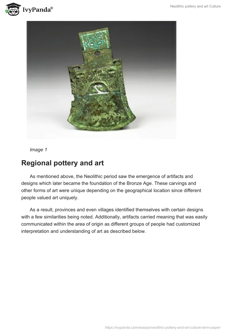 Neolithic Pottery and Art Culture. Page 3
