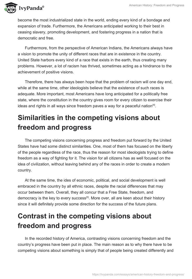 American History: Freedom and Progress. Page 3
