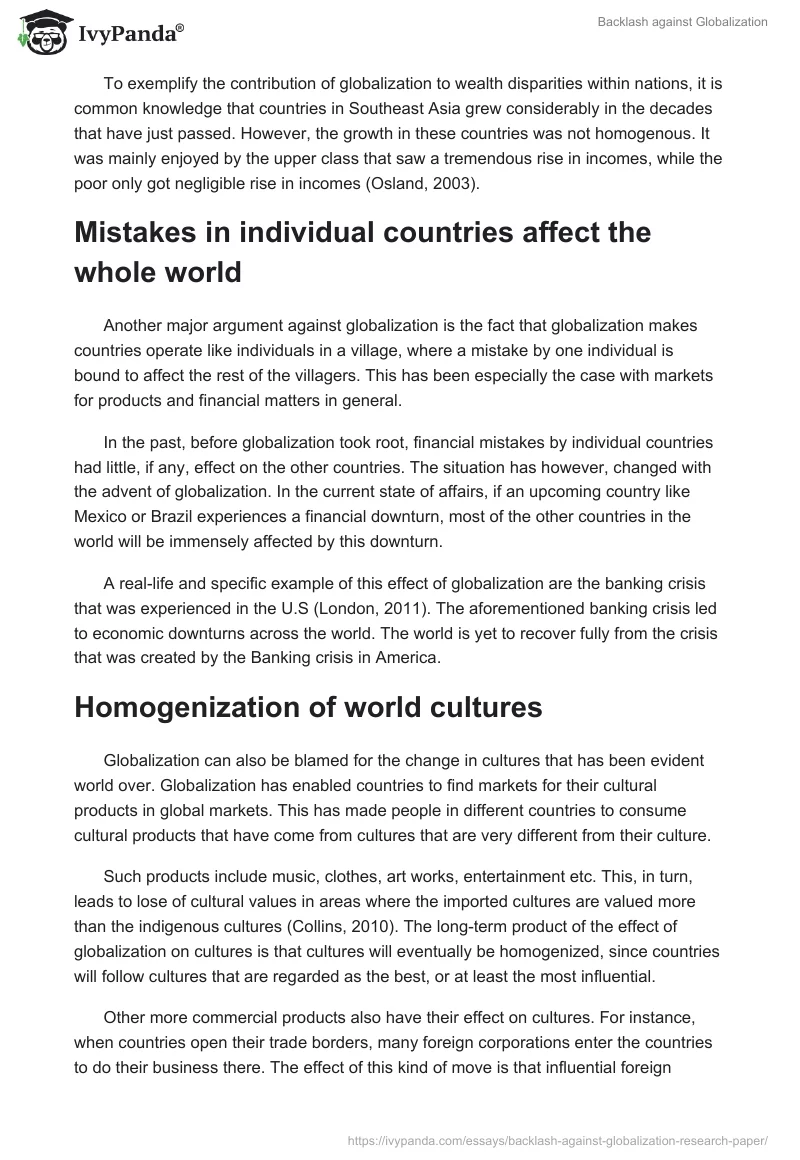Backlash against Globalization. Page 2
