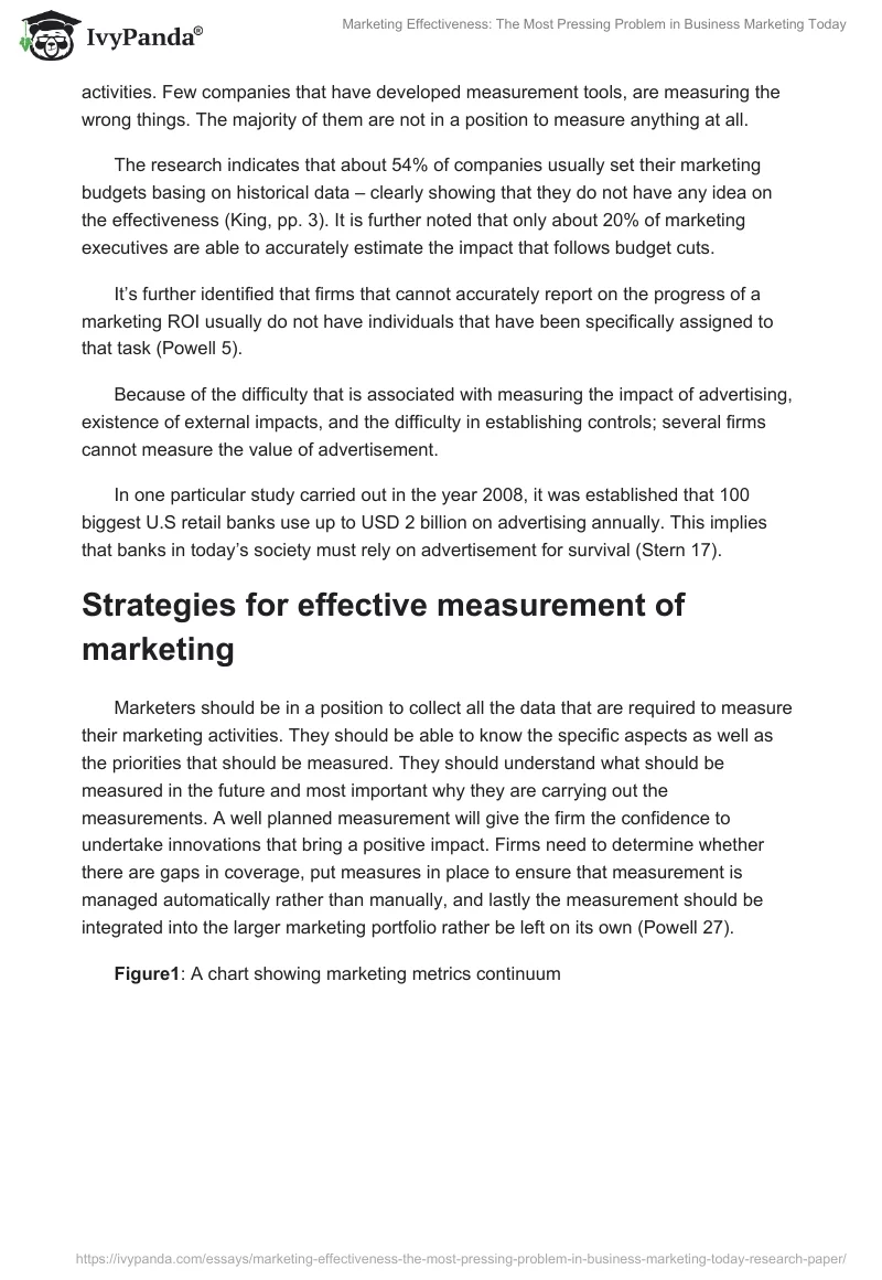 Marketing Effectiveness: The Most Pressing Problem in Business Marketing Today. Page 2