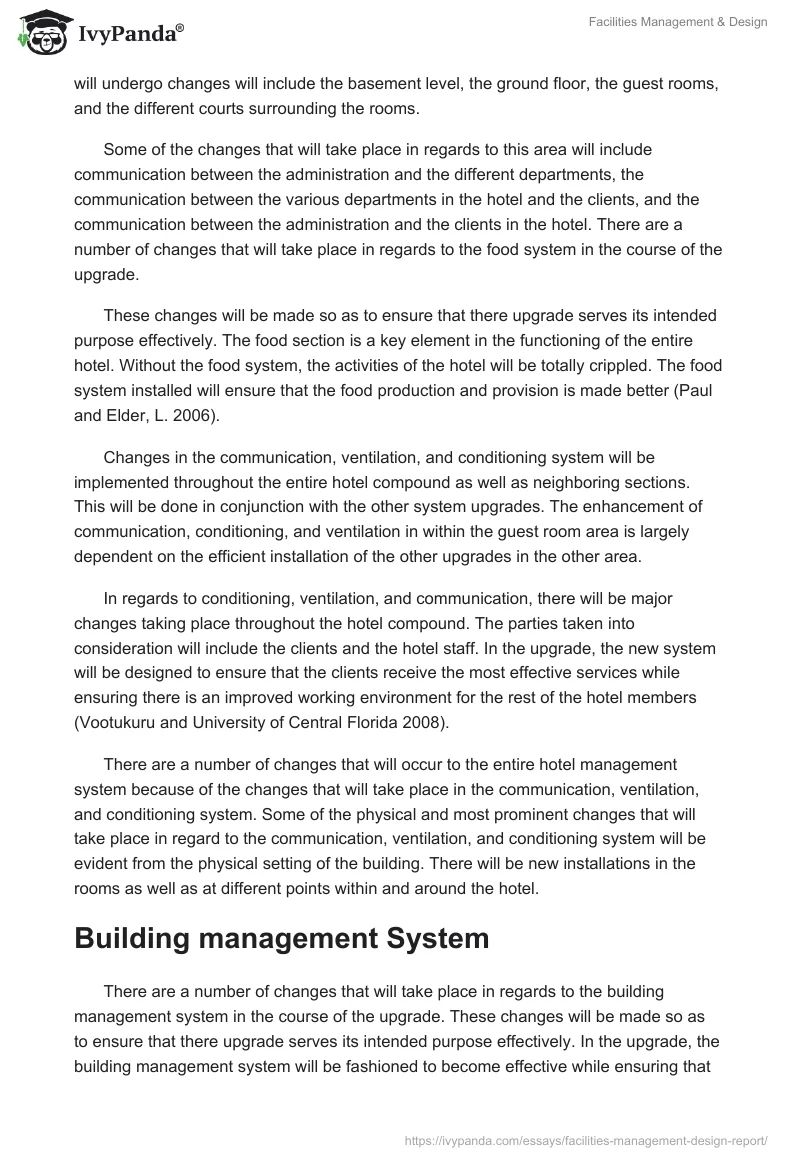 Facilities Management & Design. Page 4