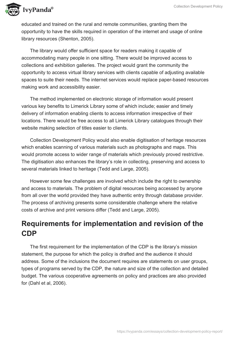 Collection Development Policy. Page 4