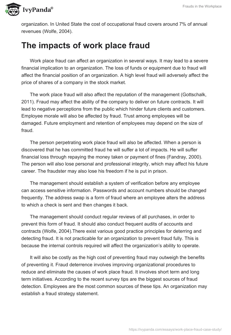 Frauds in the Workplace. Page 4