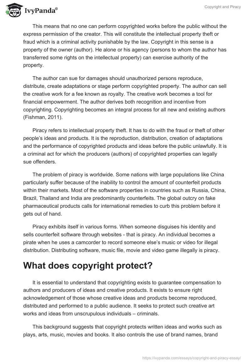Copyright and Piracy. Page 2