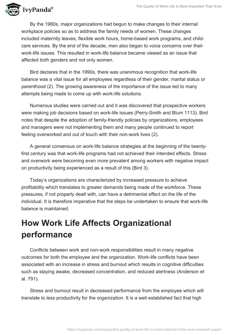 The Quality of Work Life Is More Important Than Ever. Page 2