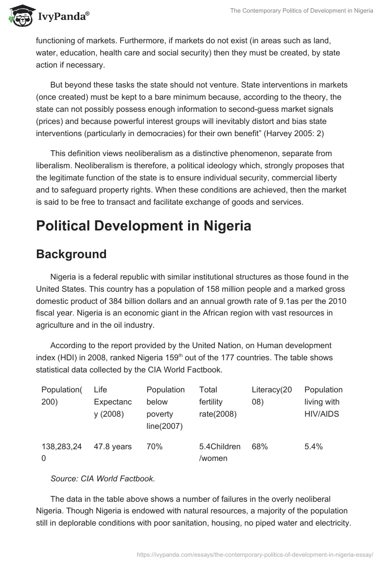 The Contemporary Politics of Development in Nigeria. Page 2