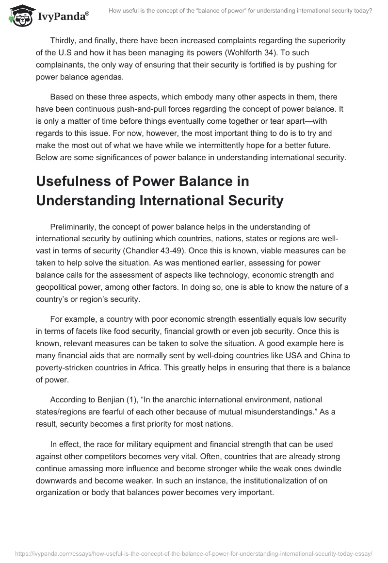 How useful is the concept of the “balance of power‟ for understanding international security today?. Page 3