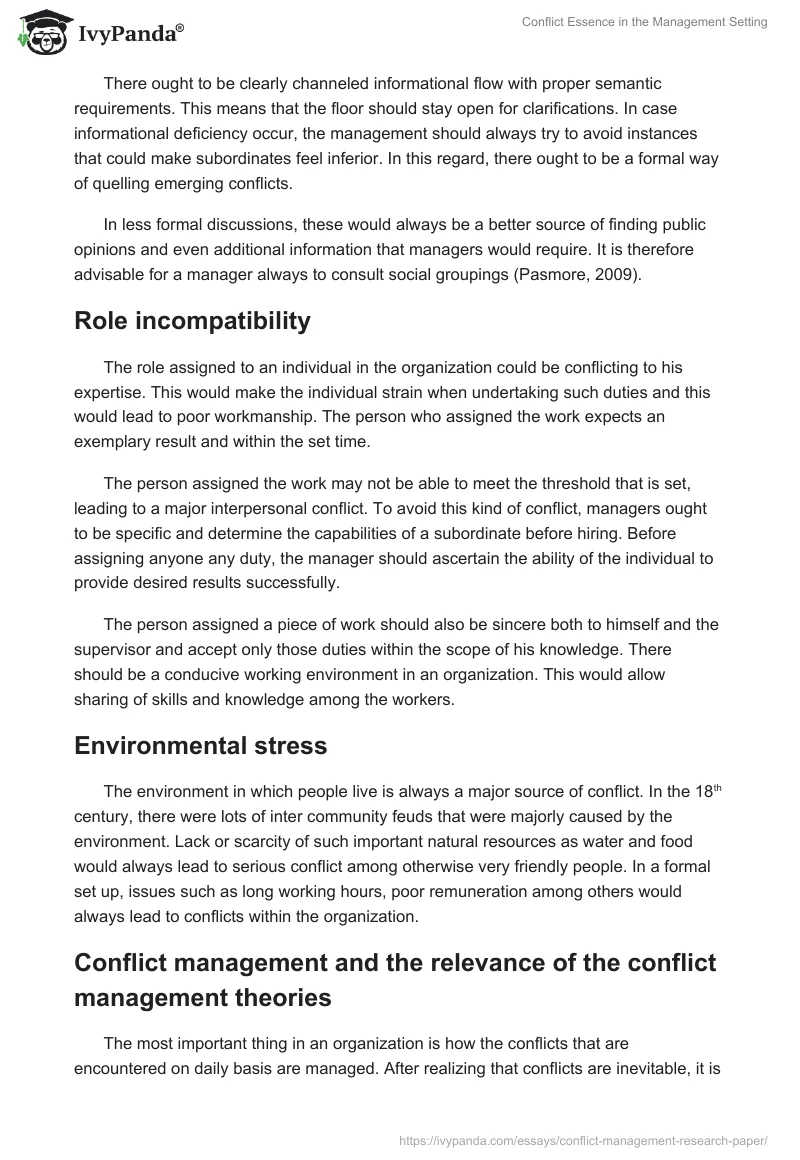 conflict management research papers pdf