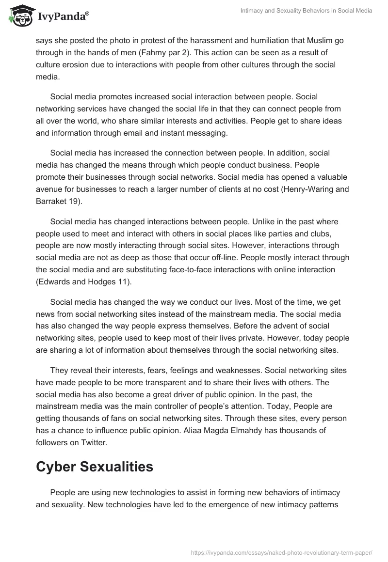 Intimacy and Sexuality Behaviors in Social Media. Page 2