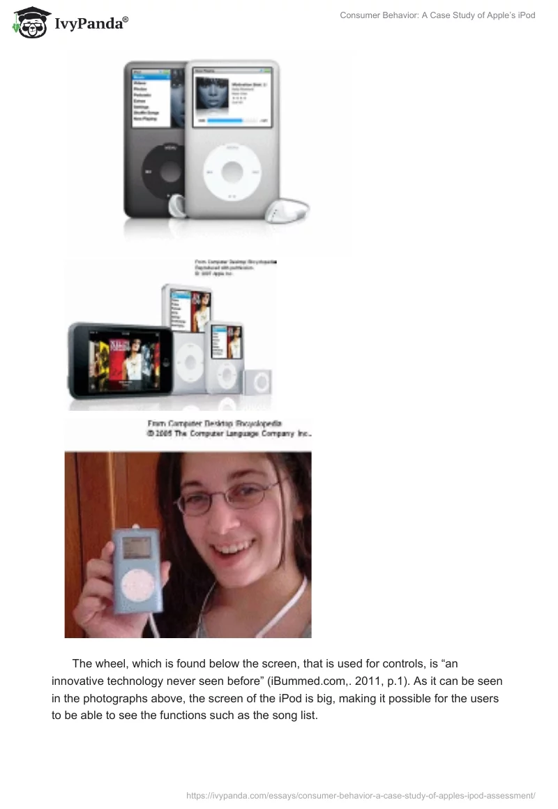 Consumer Behavior: A Case Study of Apple’s iPod. Page 3