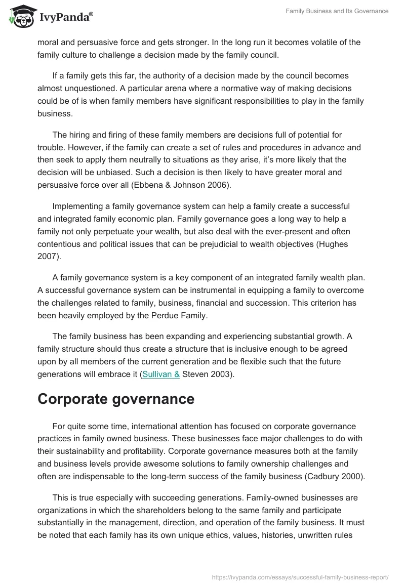 Family Business and Its Governance. Page 5