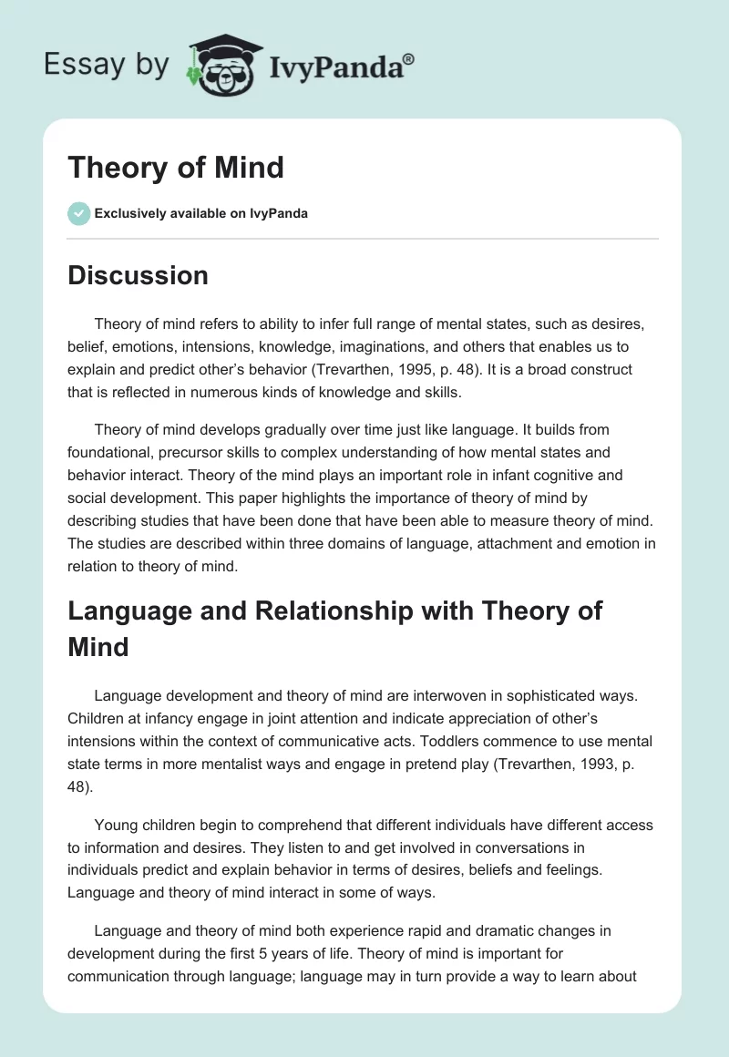 Theory of Mind. Page 1