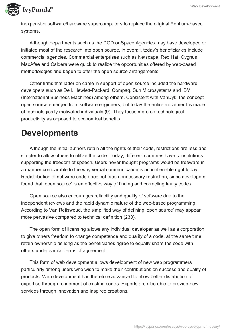Web Development. Page 2