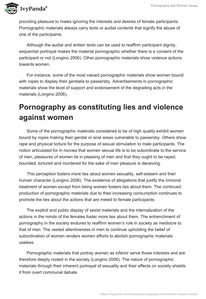 Pornography and Women Issues. Page 2