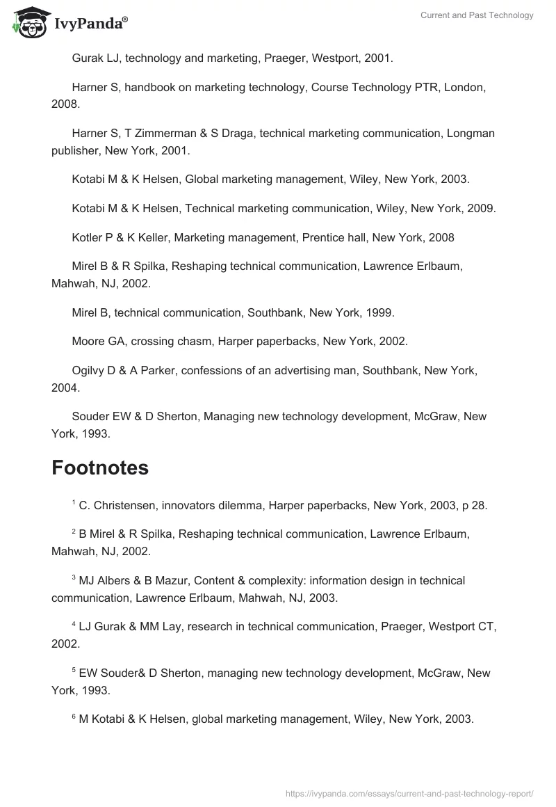 Current and Past Technology. Page 4