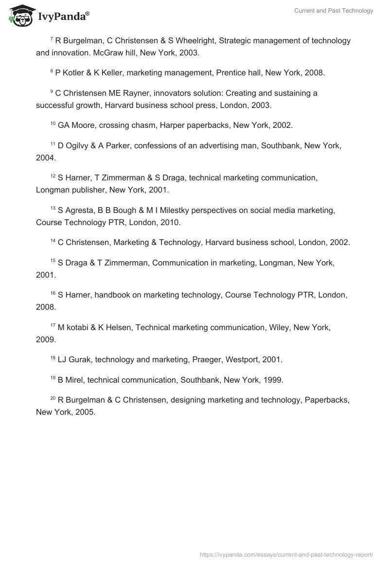 Current and Past Technology. Page 5