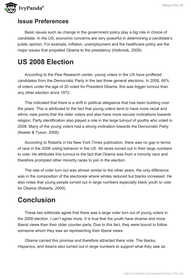 Voting in the US. Page 2