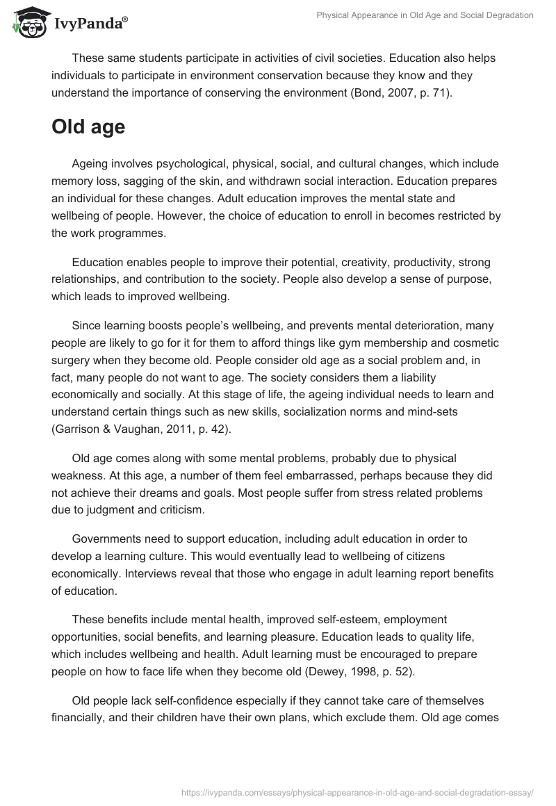 Physical Appearance in Old Age and Social Degradation. Page 2