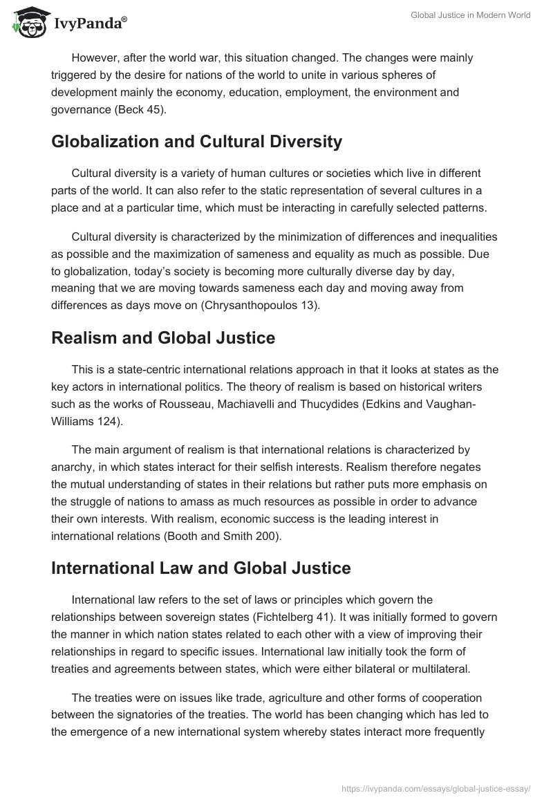 Global Justice in Modern World. Page 2