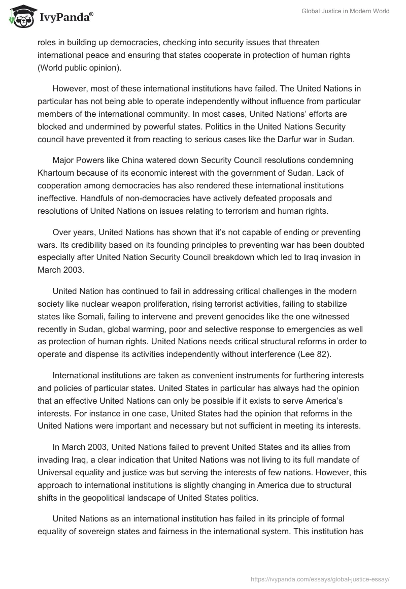 Global Justice in Modern World. Page 5