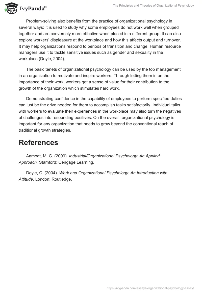 The Principles and Theories of Organizational Psychology. Page 3