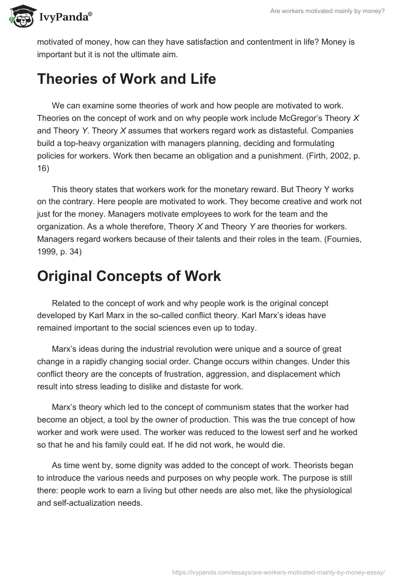 Are Workers Motivated Mainly by Money?. Page 2