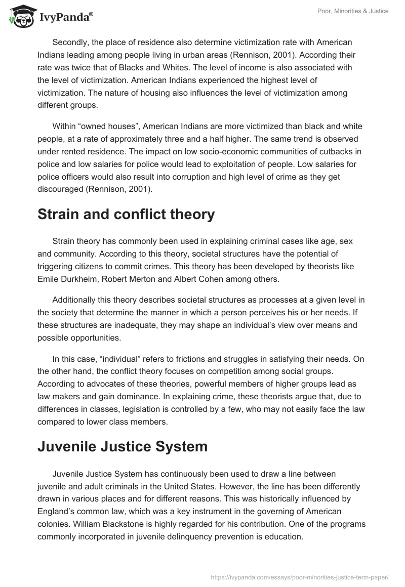 Poor, Minorities & Justice. Page 4