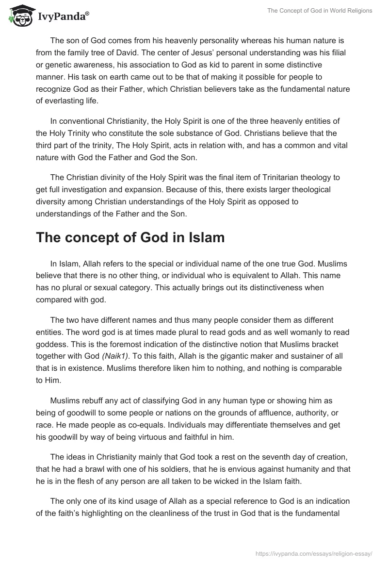 The Concept of God in World Religions. Page 4