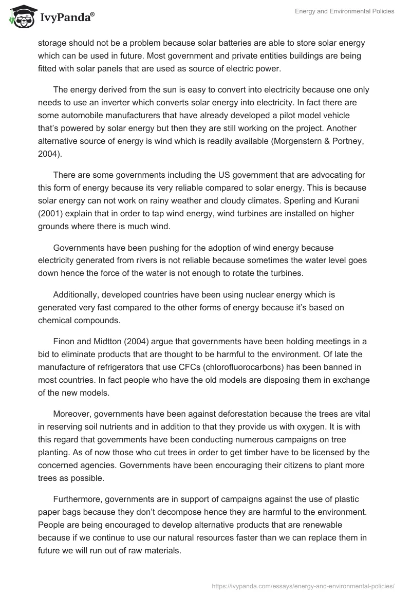 Energy and Environmental Policies. Page 2