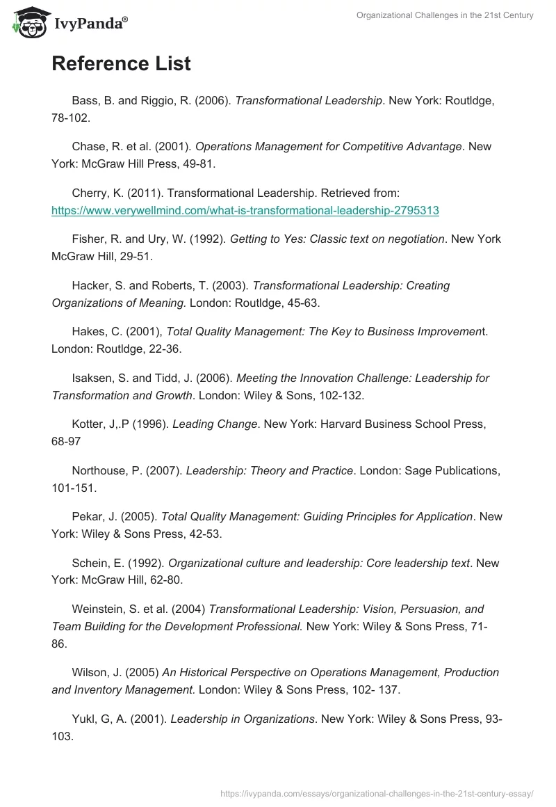 Organizational Challenges in the 21st Century. Page 5
