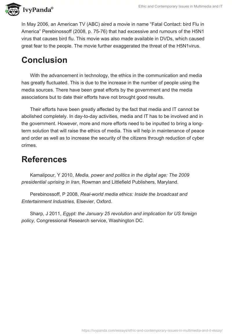Ethic and Contemporary Issues in Multimedia and IT. Page 3